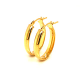 Argollas (lisas HC) en oro amarillo 10kt.