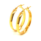 Argollas (lisas HC) en oro amarillo 10kt.