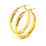 Argollas (lisas HC) en oro amarillo 10kt.