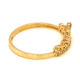 Anillo (Corona 15) con circones en oro amarillo 10kt.