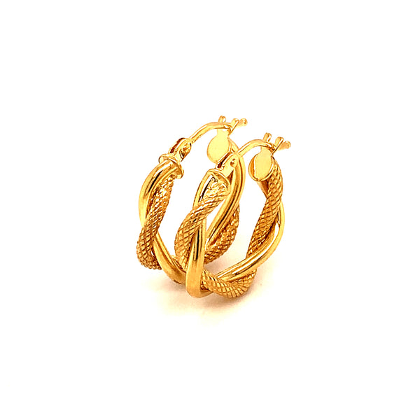 Argollas (satinadas) en oro amarillo 10kt.