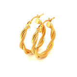 Argollas (satinadas) en oro amarillo 10kt.