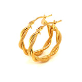 Argollas (satinadas) en oro amarillo 10kt.