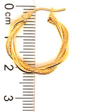 Argollas (satinadas) en oro amarillo 10kt.