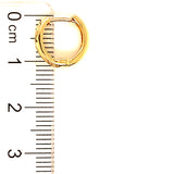 Huggies (diamantados) en oro amarillo 10kt.