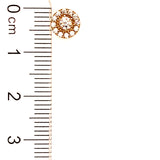 Aretes con circones en oro amarillo 10kt.