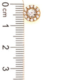 Aretes con circones en oro amarillo 10kt.