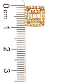 Aretes con circones en oro amarillo 10kt.