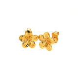Aretes (flor) en oro amarillo 10kt.