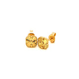 Aretes (flor) en oro amarillo 10kt.