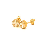 Aretes (flor) en oro amarillo 10kt.