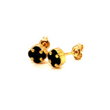 Aretes (flor) en oro amarillo 10kt.