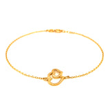 Pulsera (corazones) en oro amarillo 10kt. 18/19cm