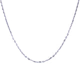 Cadena (gucci MZ) en oro blanco 10kt. 45cm