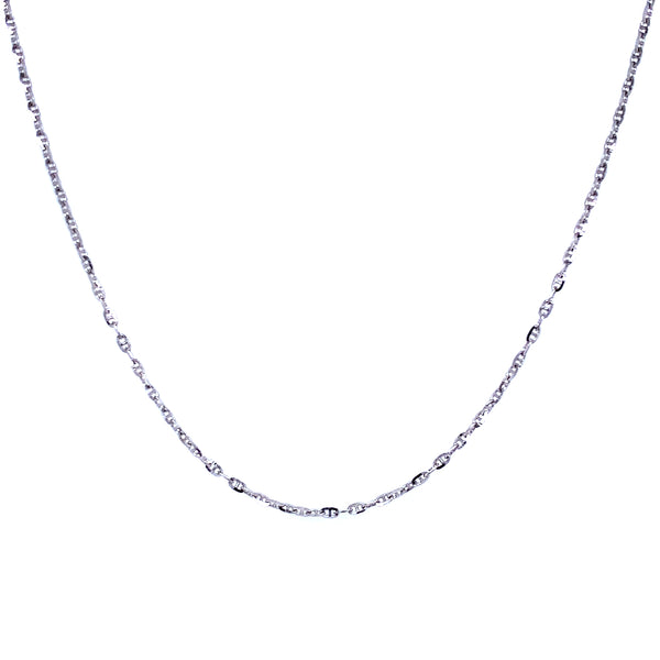 Cadena (gucci MZ) en oro blanco 10kt. 45cm