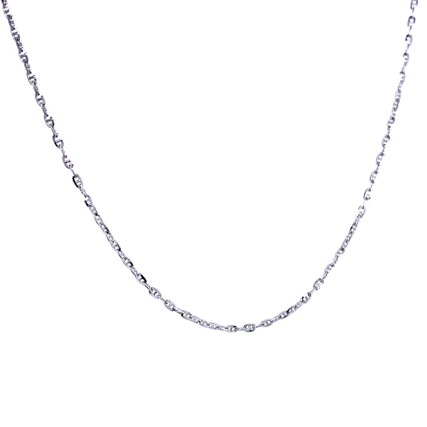 Cadena (gucci MZ) en oro blanco 10kt. 45cm