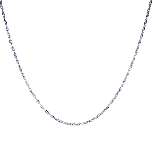 Cadena (gucci MZ) en oro blanco 10kt. 50cm