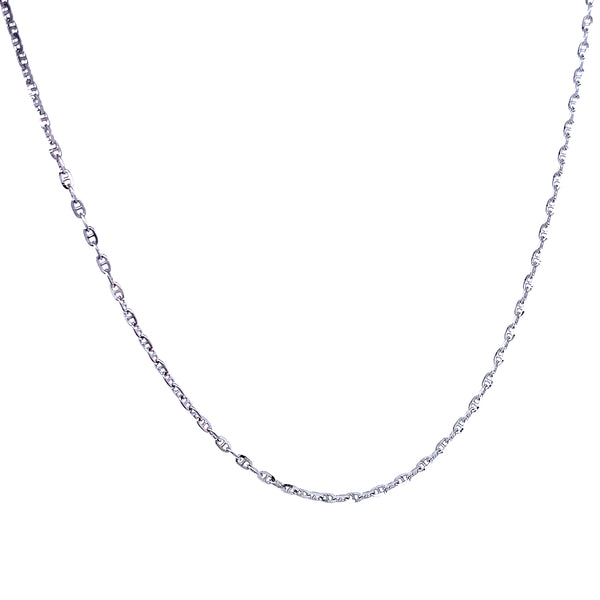 Cadena (gucci MZ) en oro blanco 10kt. 50cm