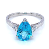 Anillo de cuarzo azul en plata 925