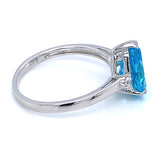 Anillo de cuarzo azul en plata 925