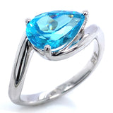 Anillo con cuarzo azul en plata 925