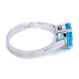 Anillo de cuarzo azul en plata 925