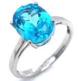 Anillo de cuarzo azul en plata 925