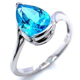 Anillo de cuarzo azul en plata 925