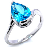 Anillo con cuarzo azul en plata 925