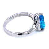 Anillo de cuarzo azul en plata 925