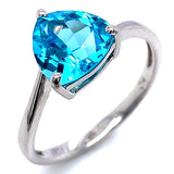 Anillo de cuarzo azul en plata 925