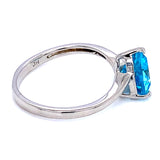 Anillo de cuarzo azul en plata 925