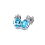 Aretes de cuarzo azul en plata 925