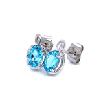 Aretes de cuarzo azul en plata 925