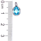 Aretes de cuarzo azul en plata 925