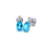 Aretes de cuarzo azul en plata 925