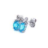 Aretes de cuarzo azul en plata 925