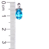 Aretes de cuarzo azul en plata 925