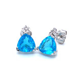 Aretes de cuarzo azul en plata 925