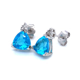 Aretes de cuarzo azul en plata 925