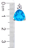 Aretes de cuarzo azul en plata 925