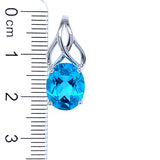 Dije de cuarzo azul en plata 925.