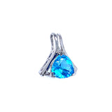 Dije de cuarzo azul en plata 925.