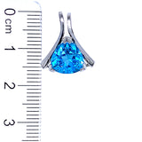 Dije de cuarzo azul en plata 925.