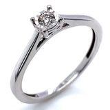 (SOFIA) Set de anillos con diamantes en oro blanco 10kt.