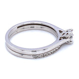 (SOFIA) Set de anillos con diamantes en oro blanco 10kt.