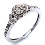 (SOFIA) Set de anillos con diamantes en oro blanco 10kt.