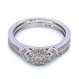 (SOFIA) Set de anillos con diamantes en oro blanco 10kt.