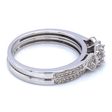 (SOFIA) Set de anillos con diamantes en oro blanco 10kt.