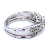 (SOFIA) Set de anillos con diamantes en oro blanco 10kt.